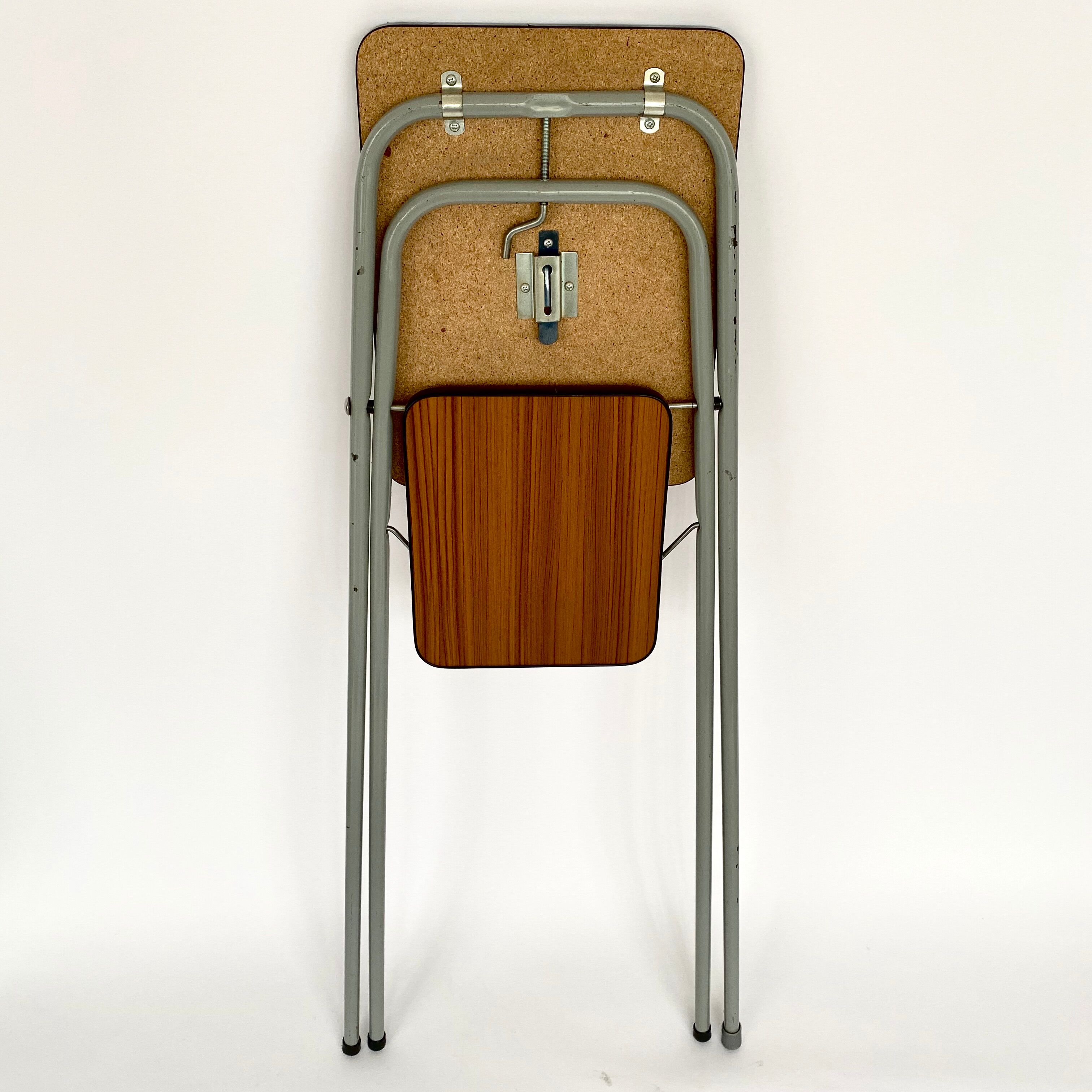 Metal and formica projector support, vintage 60s and 70s