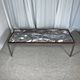XL Midcentury modern coffee table in metal, rosewood and Arabescato marble, Italy, 1970.