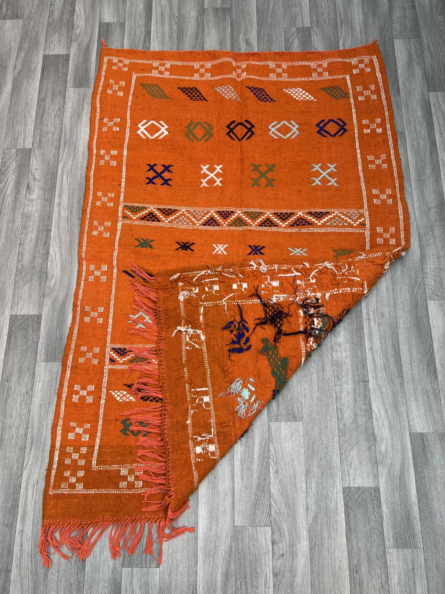 Moroccan Hanbal rug, handwoven kilim, Moroccan Berber tribal rug, Boho rug, Berbè rug