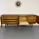Vintage teak enfilade attributed to Gérard Guermonprez, 1960s design.
