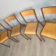 4 chaises d'école Mullca vintage