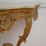 Early 19th century giltwood console table hall table