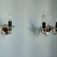 Pair of vintage glass/mirror two-arm wall lights