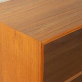 Classic sideboard by Lothar Wegner, 1960s, teak veneer, glass sliding door