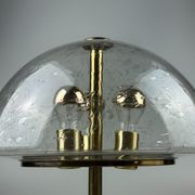 Lampe de table des années 60 des années 70 par Doria Leuchten Allemagne laiton de verre Space Age
