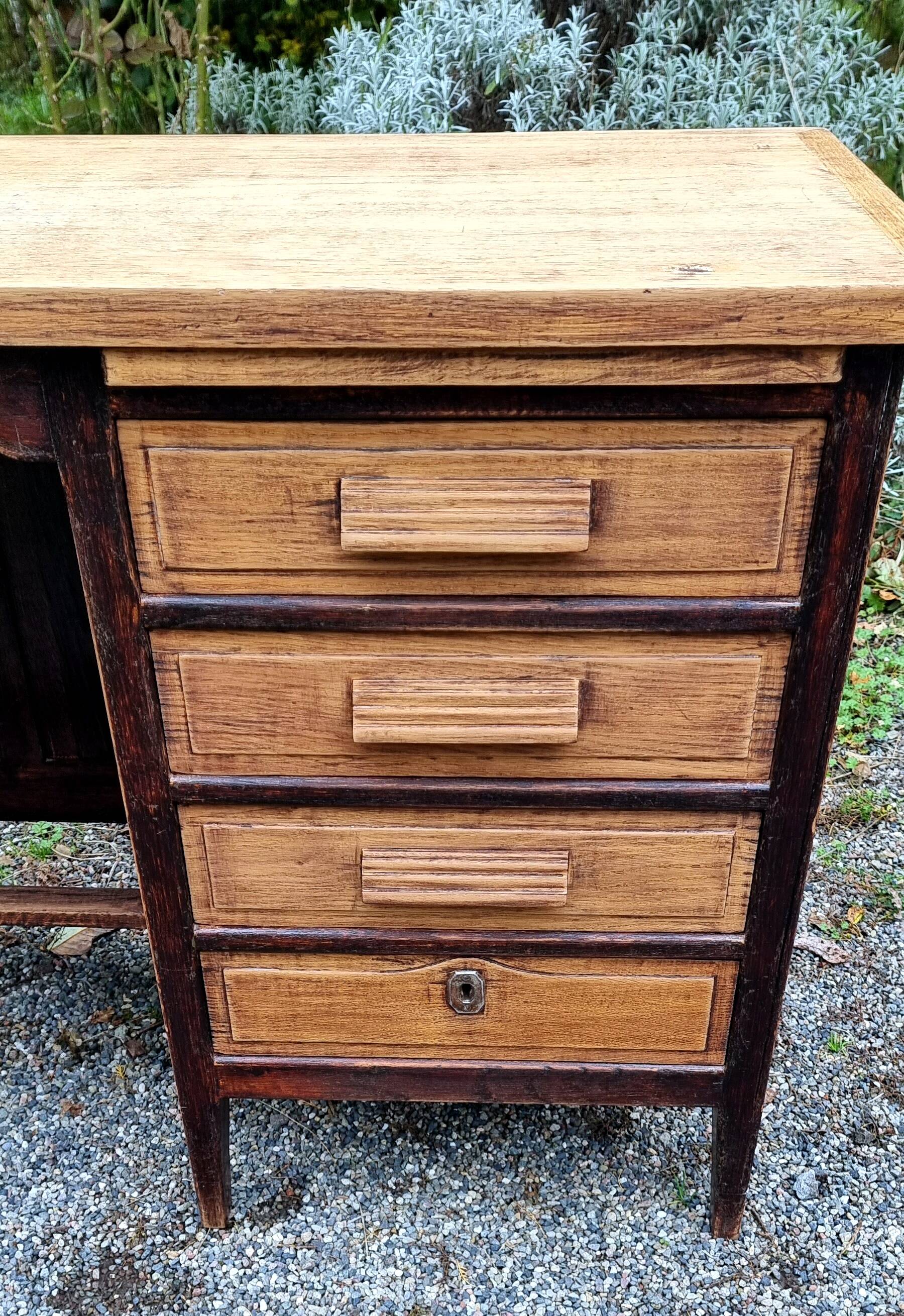 1950s desk with shelf and extension