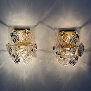 Mid-century pair of crystal sconces by Kinkeldey, Germany, 1970s