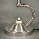 1930s Bauhaus Nickel and Opaline Glass Table Lamp, Czechoslovakia