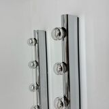 Set of 2 Targetti Sankey chrome wall lamps, 1970s