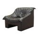 Fauteuil en cuir, design italien, années 1960, production : Italie