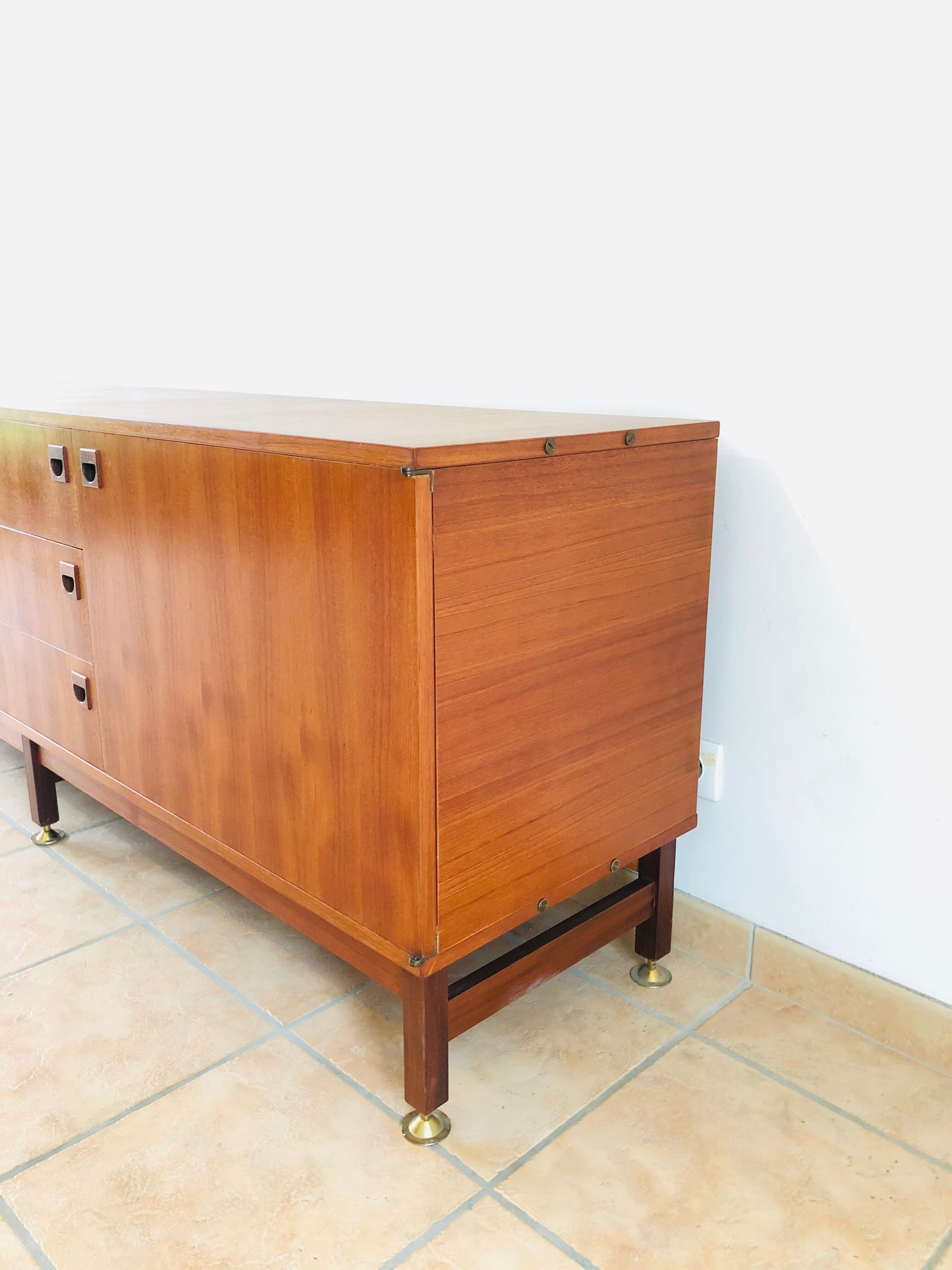Teak enfilade by André Monpoix 1960