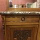 Art Deco solid wood sideboard with mirror and marble top