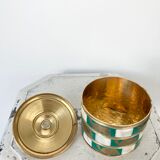 Mother-of-pearl and brass box