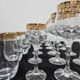 Un ensemble exclusif de verres en cristal Bohemia Gold.