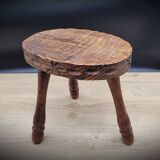 Oval tripod stool worked