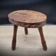 Oval tripod stool worked