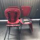 Vintage red chairs from the 60s