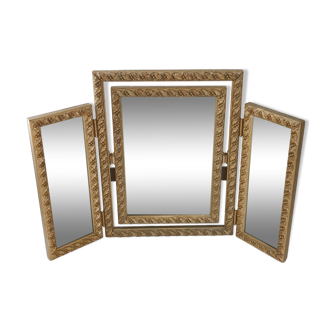 Vintage triptych mirror 1950