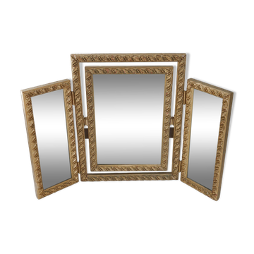 Vintage triptych mirror 1950