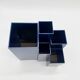 Vases modulaires en métal – bleu pétrole, 1980s