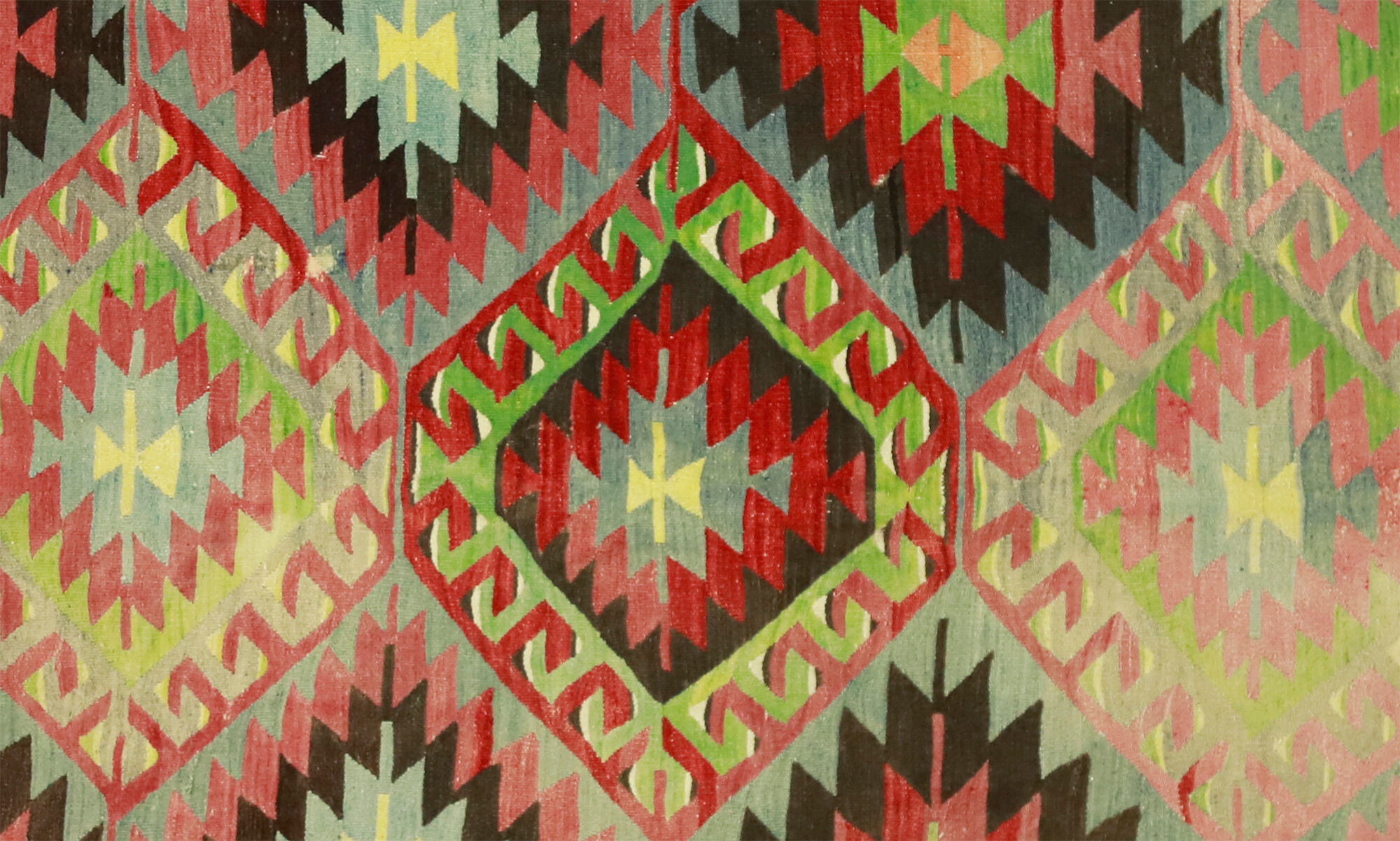 Anatolian handmade kilim rug 284 cm x 178 cm