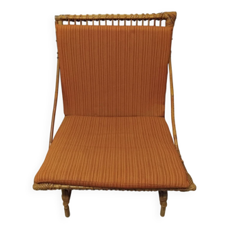 Fauteuil en Rotin Vintage