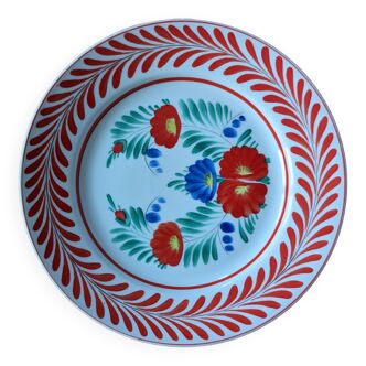 Assiette en porcelaine Hollohaza Hungary, décorée à la peinture à la main