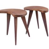 Pair of Scandinavian bean-shaped stools