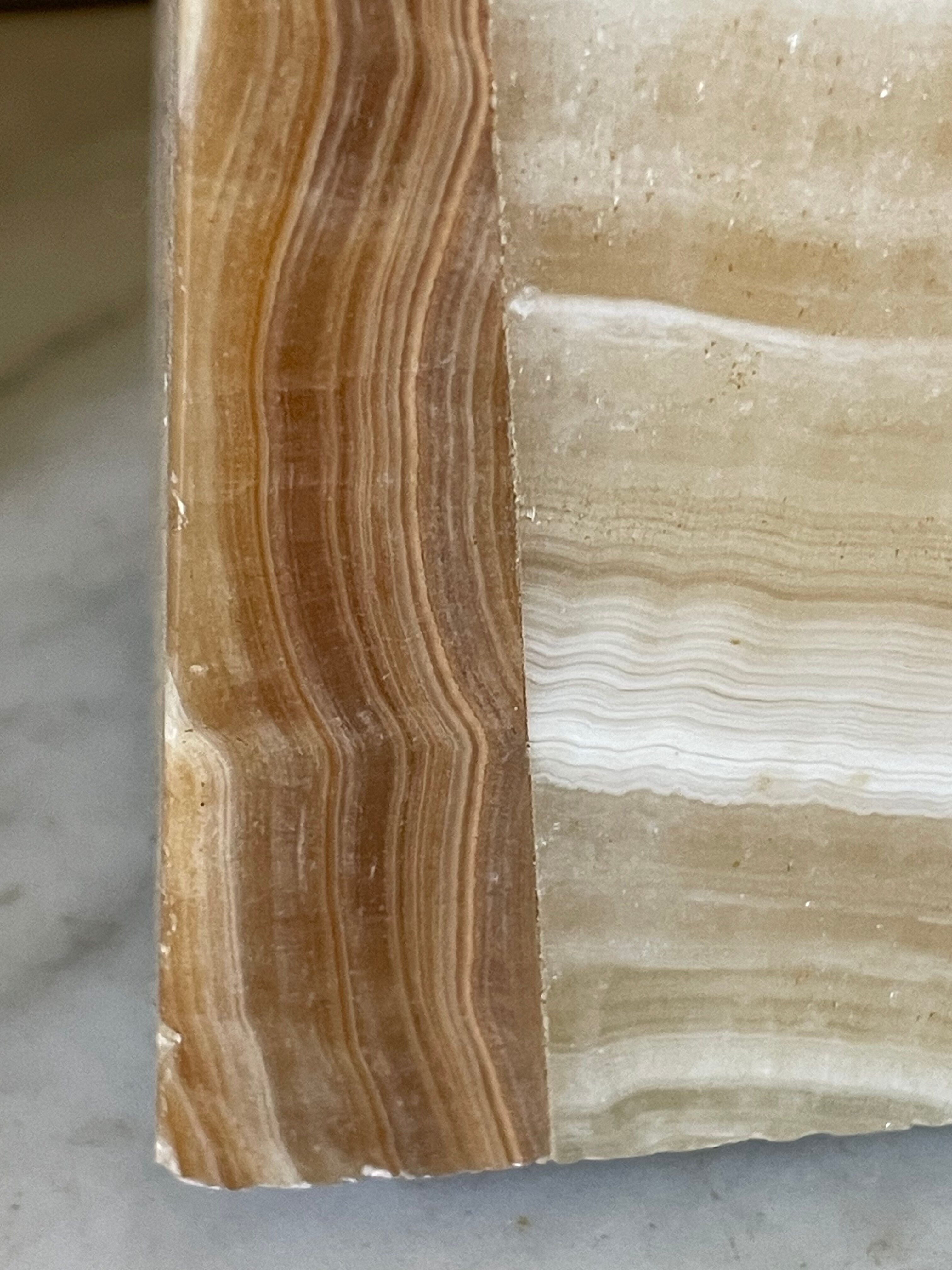 Art Deco marble and onyx bookends