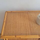 Vintage rattan chest of drawers