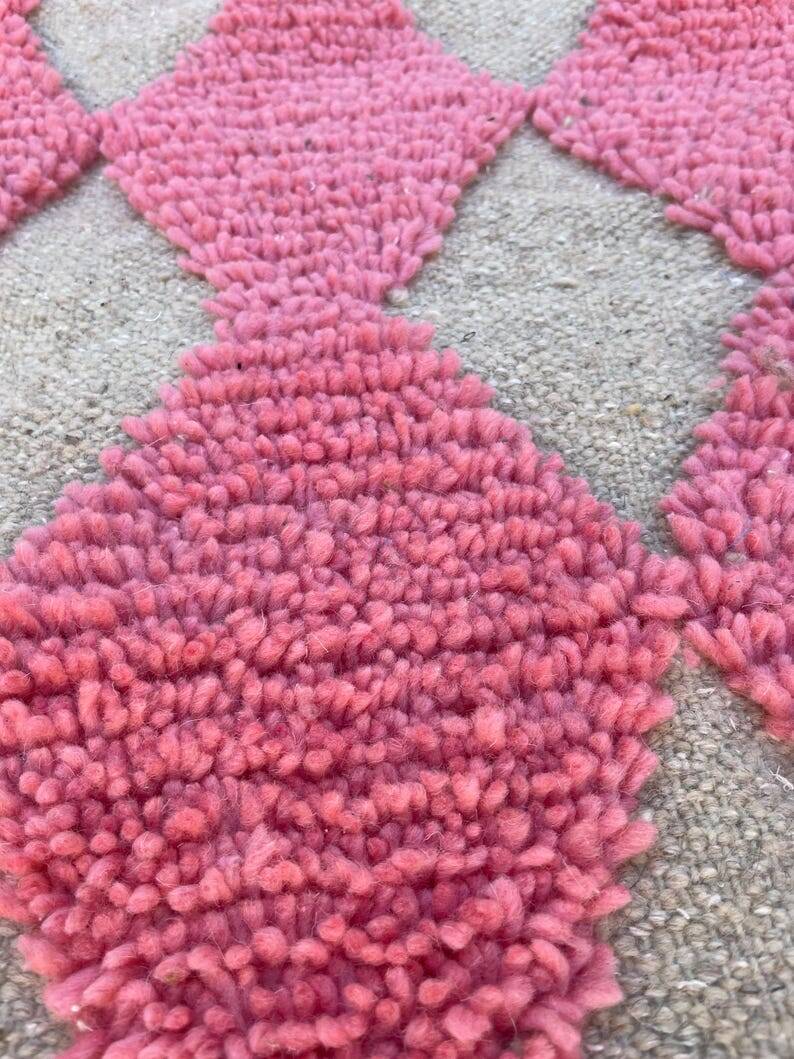 Handmade wool runner rug 400cm x 70cm