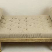 Banquette lit d’appoint bois et tissu