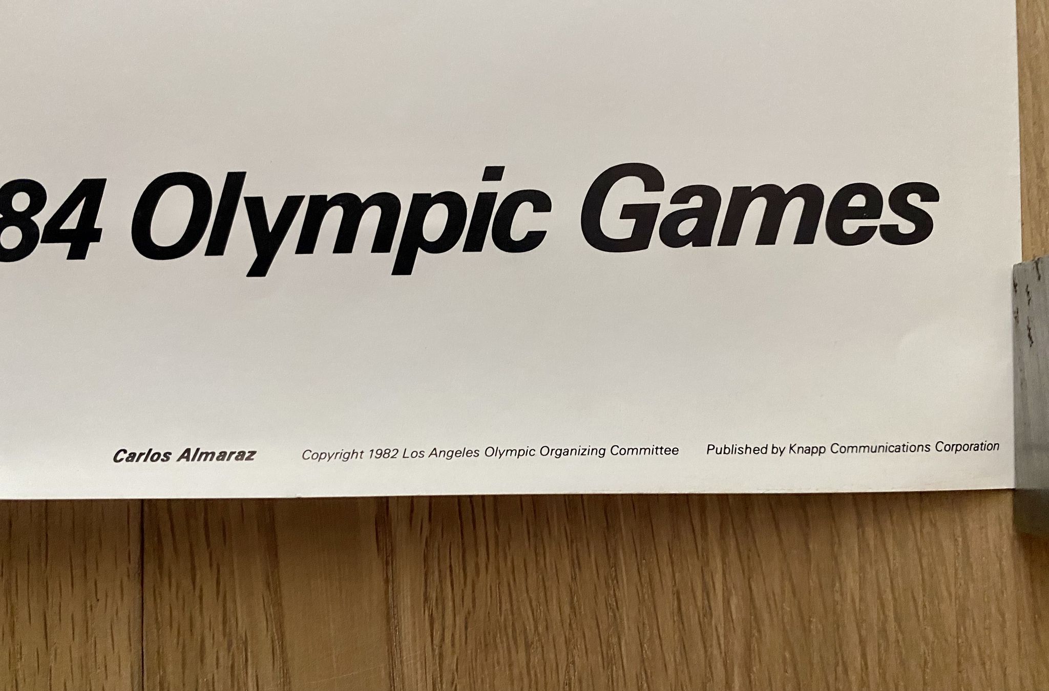 Original poster for the Los Angeles Olympics, 1984, Carlos almaraz