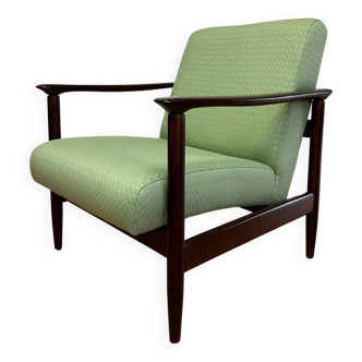 Mid Century Armchair in Green Missoni Upholstery, by Edmund Homa, 1960s