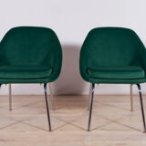 Armchairs chrome and fabric , 1960