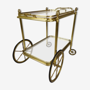 Desserte chariot bar laiton vintage