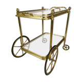 Vintage brass bar trolley service