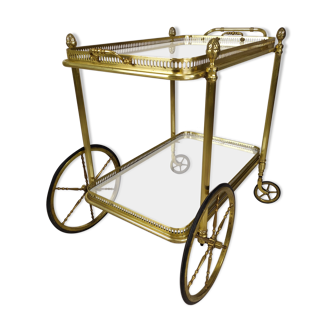 Desserte chariot bar laiton vintage