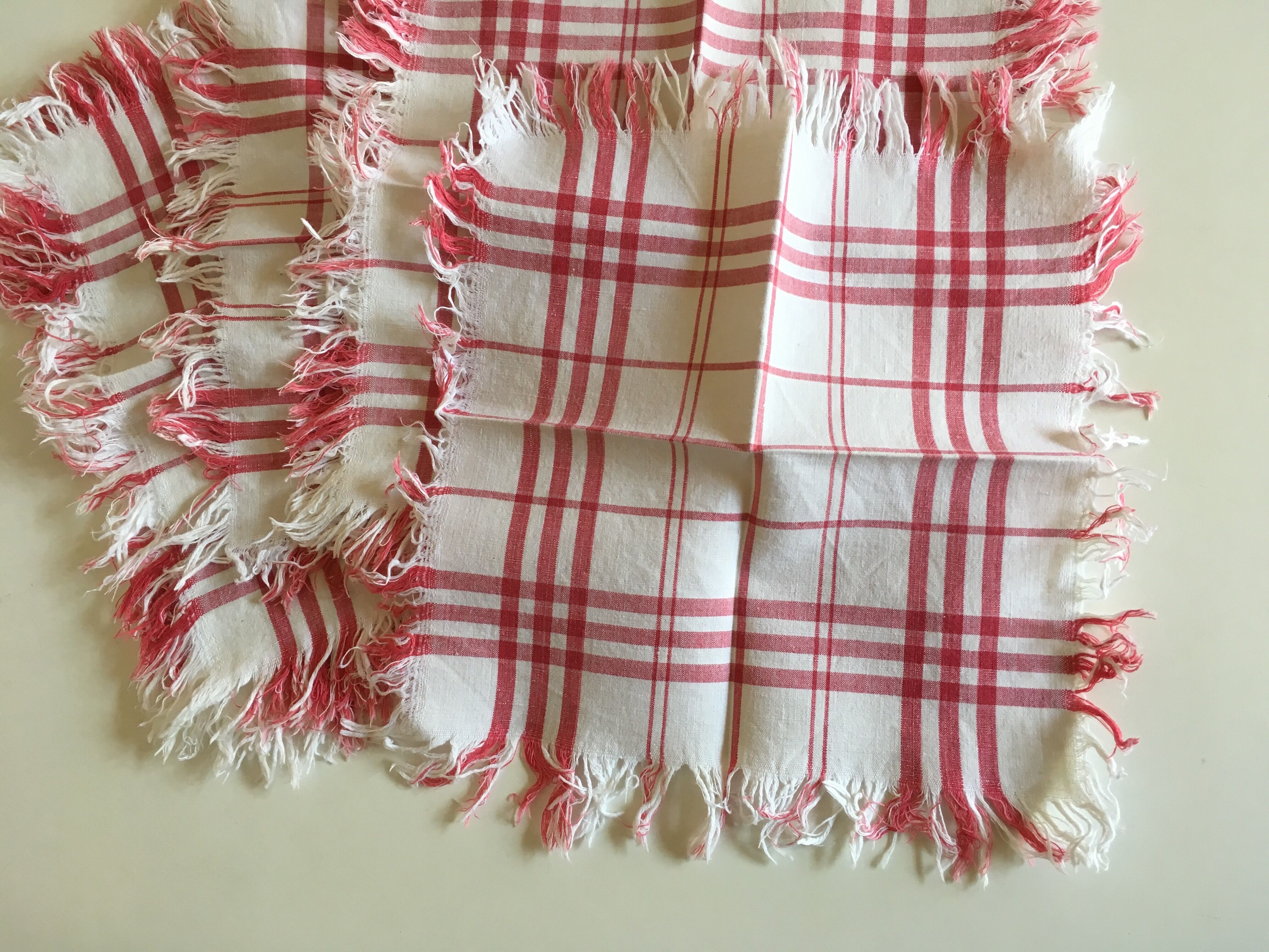 Series of 10 napkins frat striped dishcloths 50