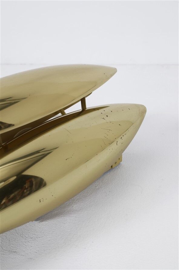 Fog & Mørup / Jo Hammerborg “Kastor” brass wall lamp / Mid-century Danish modern design / 1960s / 1970s