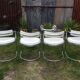 Fauteuils vintage à piétement tubulaire chromé et Skaï blanc de Renato Zevi pour Roche bobois.
