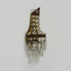 Old vintage bronze hot air balloon wall lamp with glass grapevines. Year 50 60