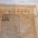 Antique 1631 map of the Duchy of Anjou by Guillaume Blaeu (1571-1638) after Lézin Guyet (1515-158)