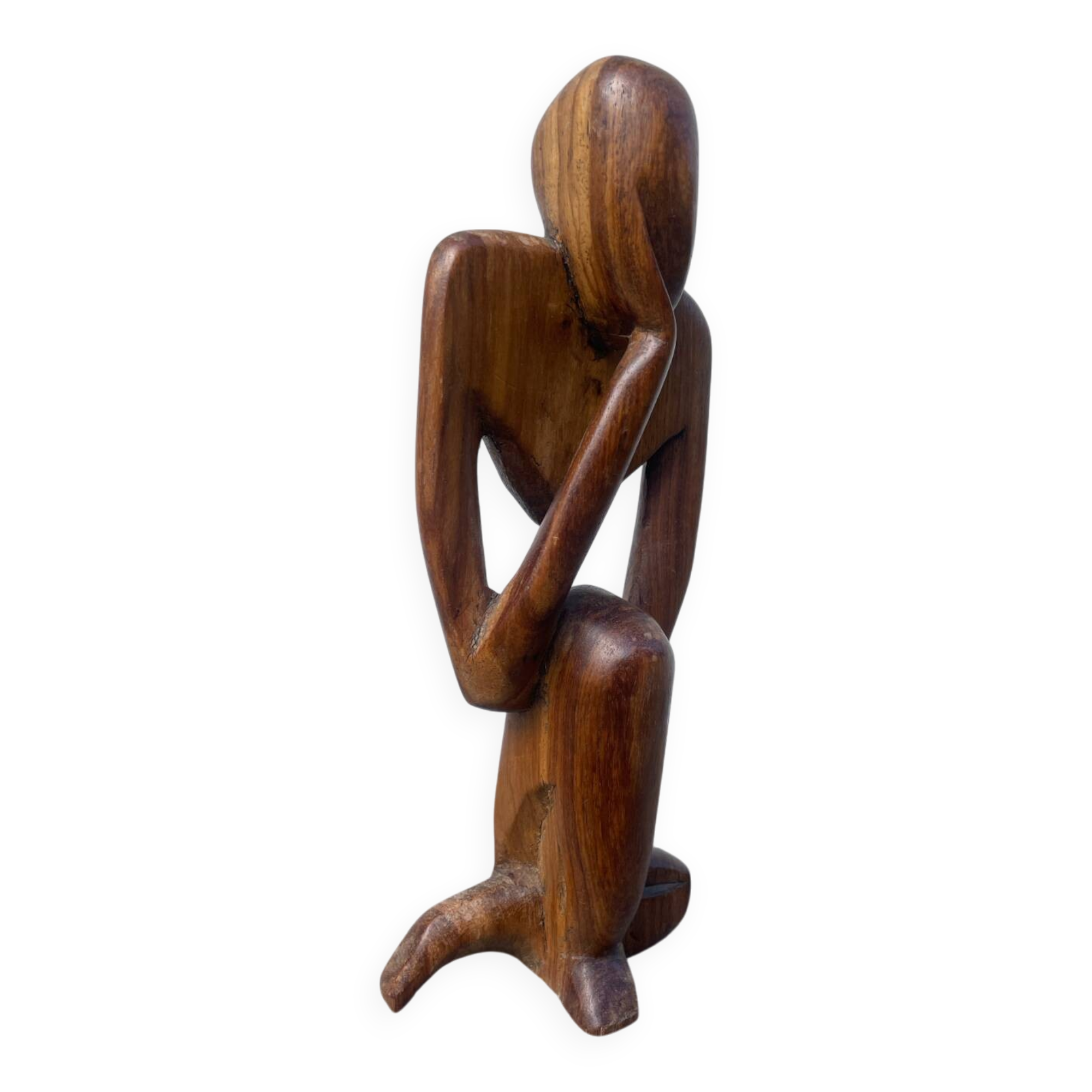 Wooden statuette sculpture, free form