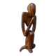 Wooden statuette sculpture, free form
