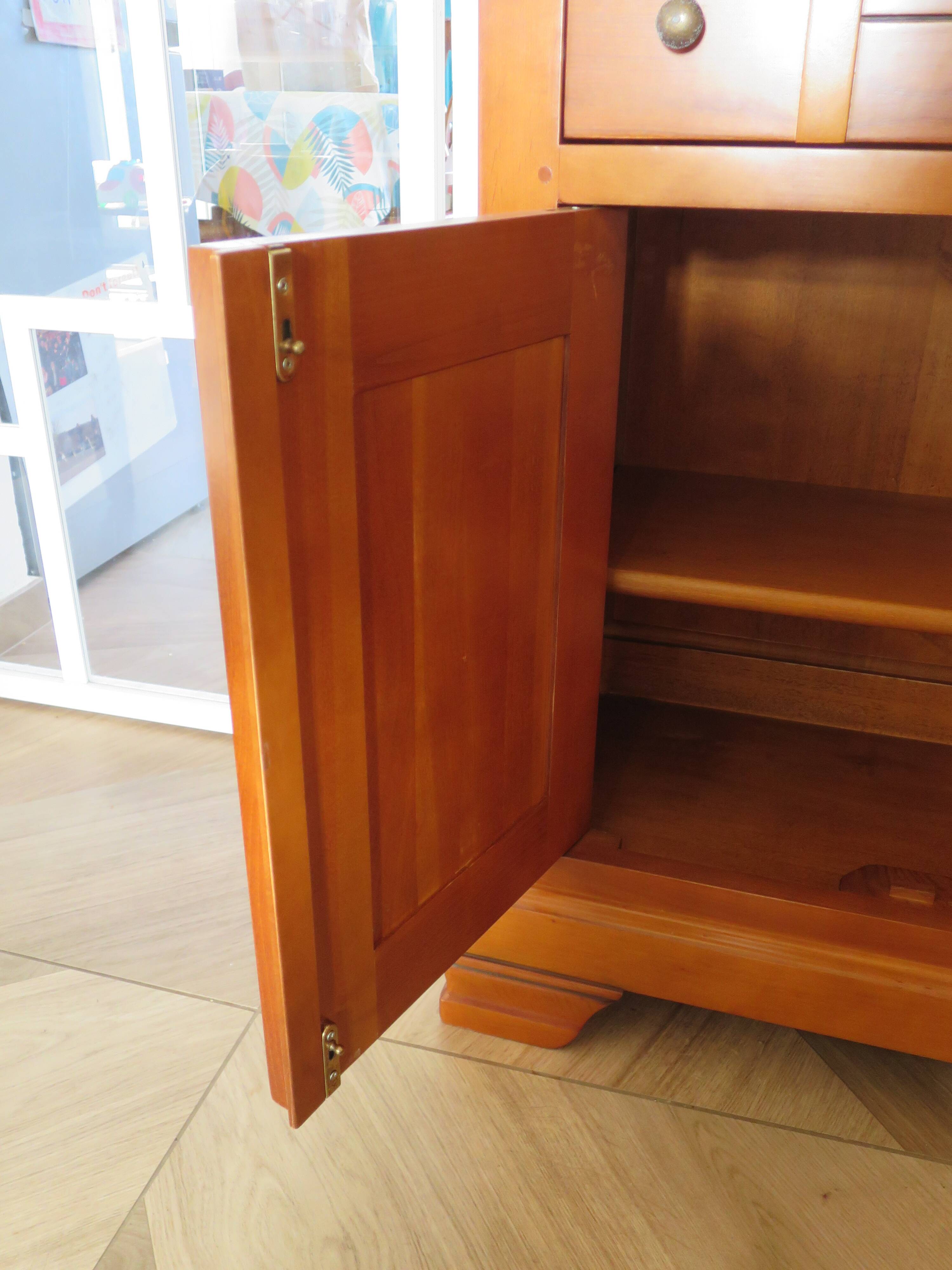 Meuble d’entrée-buffet d’appui-Louis Philippe- 1 tiroir-2 portes Merisier