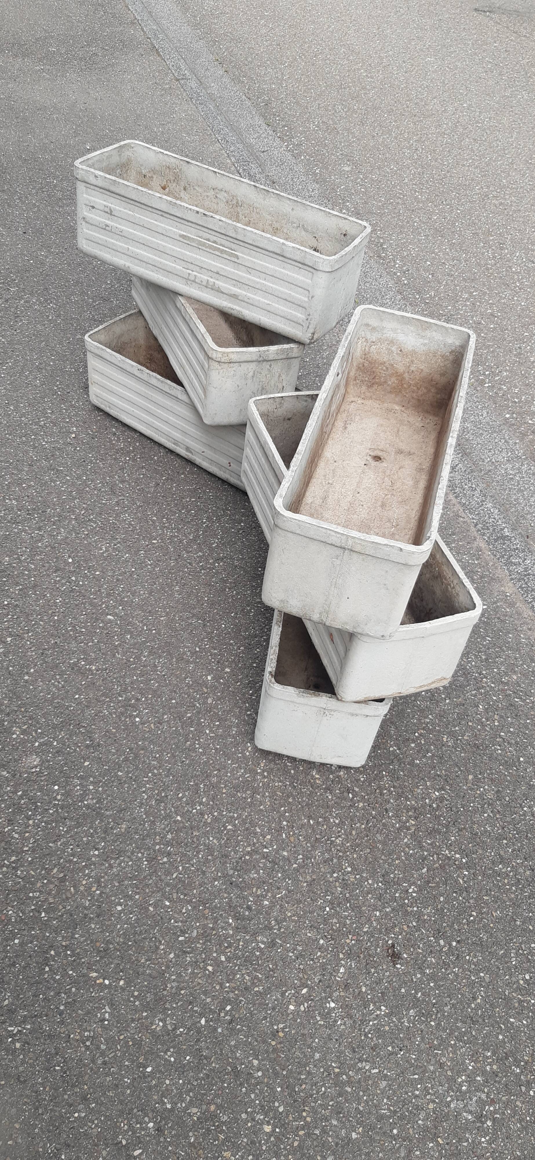Set of 6 modernist planters