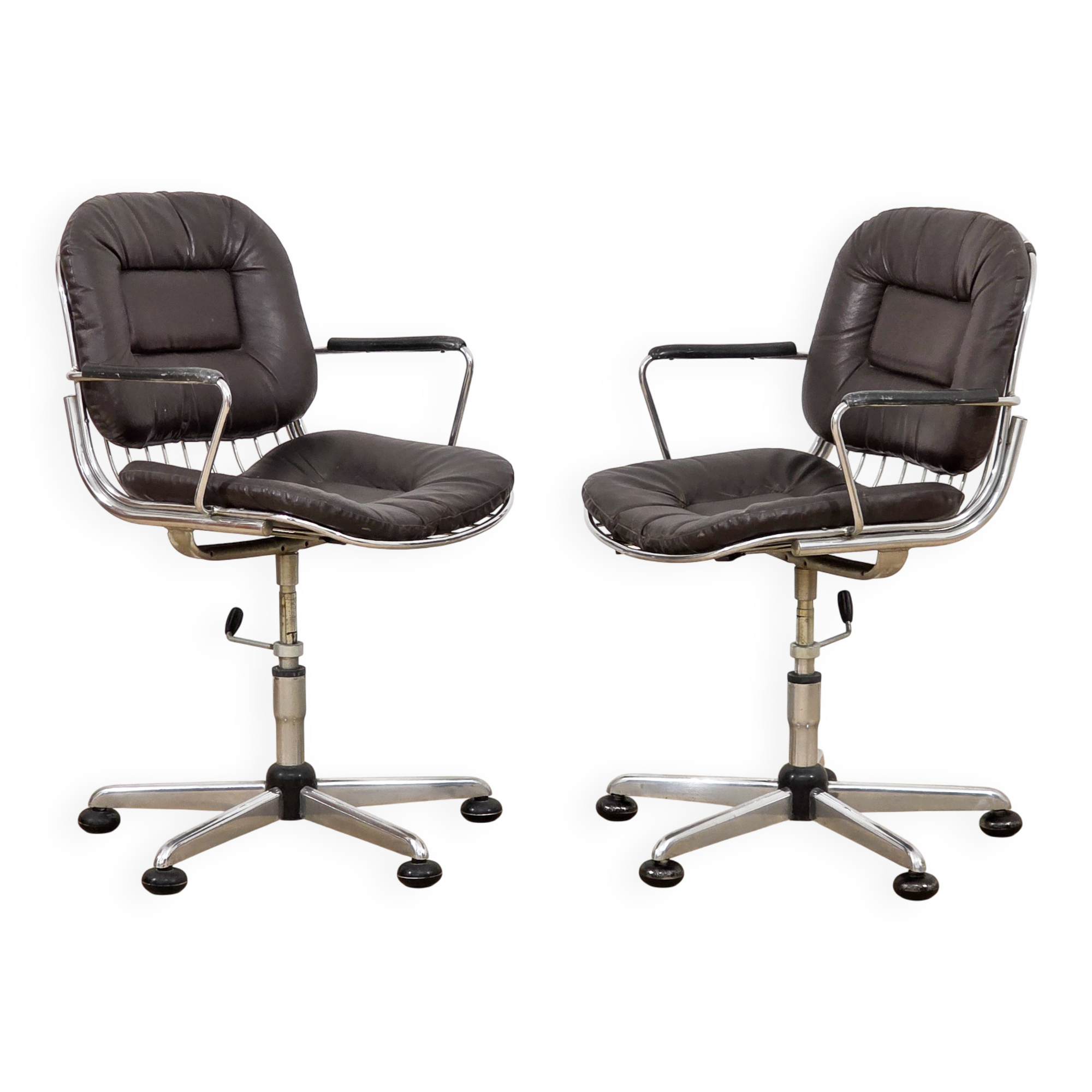 Paire de fauteuils design - Gastone Rinaldi des années 1970
