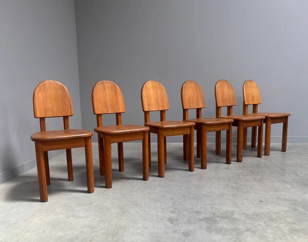 Vintage oak dining chairs by Wasa, 1990s