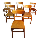 Set of 6 1950s bistro chairs